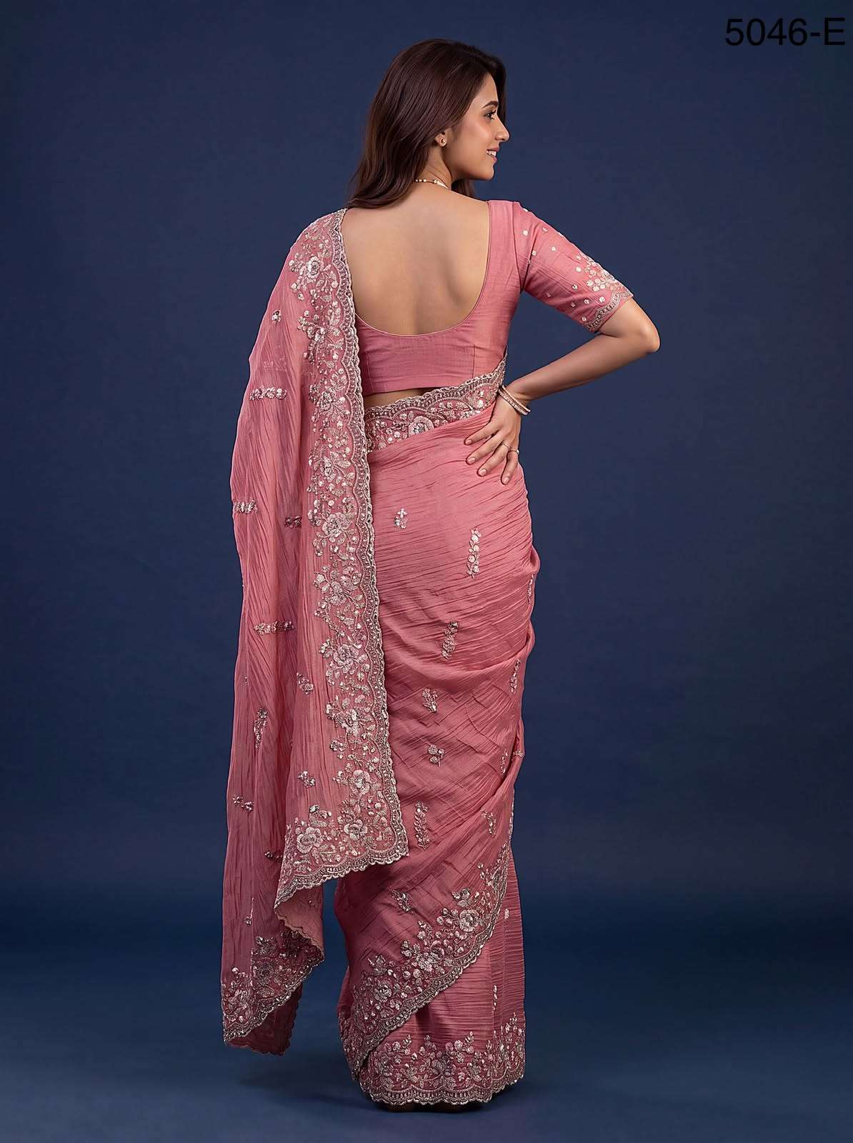  Extraordinary with Beautiful Color made of Premium Pure Bamburg fabric Wedding Saree wholesale in surat 5046